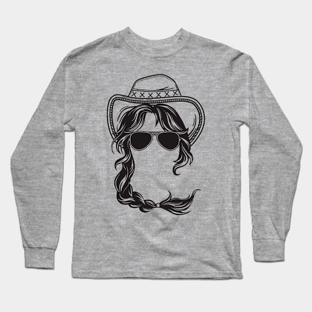 Cowgirl Long Sleeve T-Shirt by pmuirart